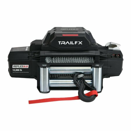 TRAILFX Vehicle Mounted, Vehicle Recovery Winch, 12 Volt Electric, 12000 Pound Line Pull Capacity WR212B